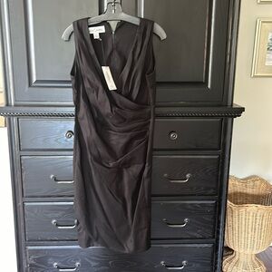 Sara Campbell v-neck faux wrap linen dress